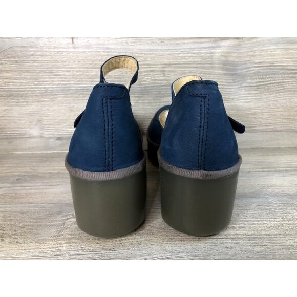 Fly London Bawa BAWA581FLY-001 Womens Blue Leather Mary Jane Flats Shoes 40 - Picture 6 of 7